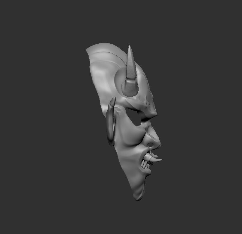 samurai mask 3D print model  3D print model_1