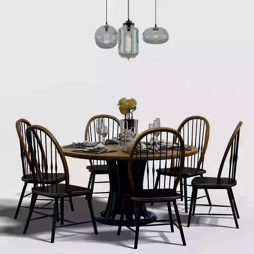 table and dining Nordic combination