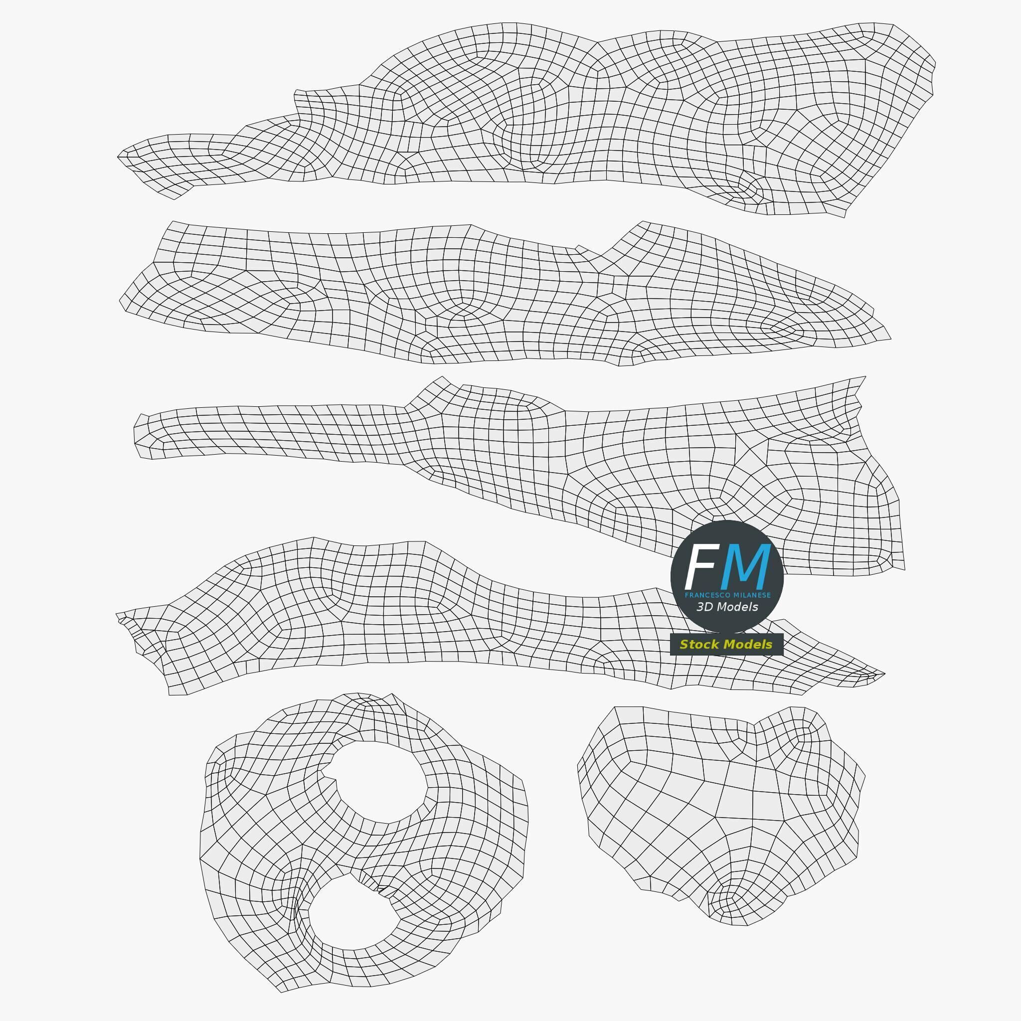 Stylized animal horns 3D model_11