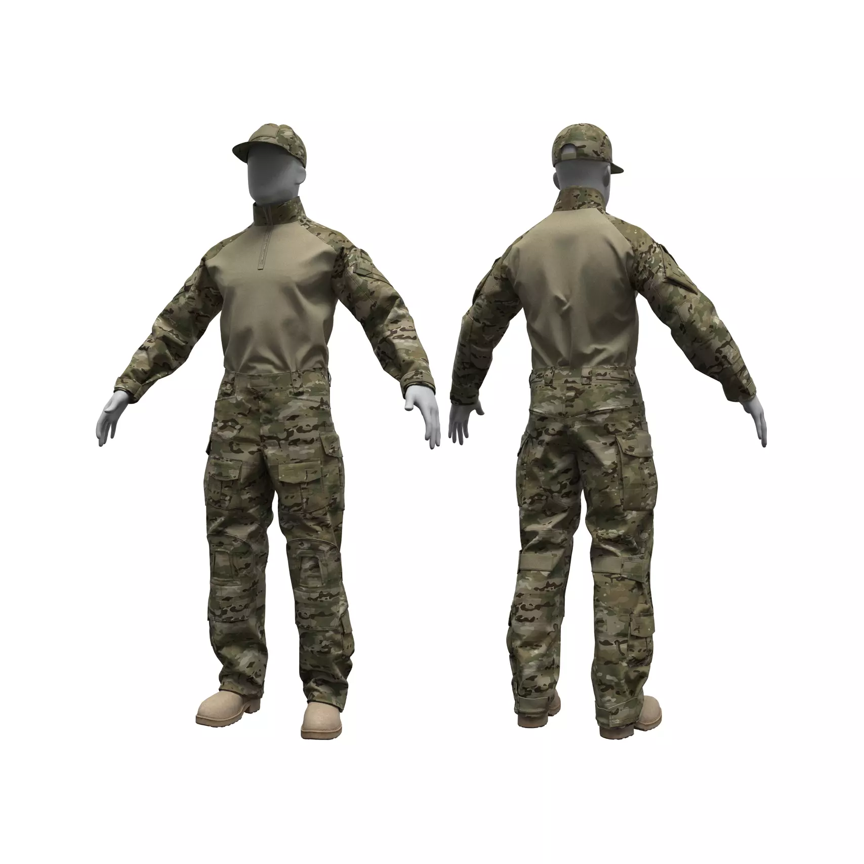 Crye Precision G3 Uniform Pants and Shirt - Marvelous Designer 3D model