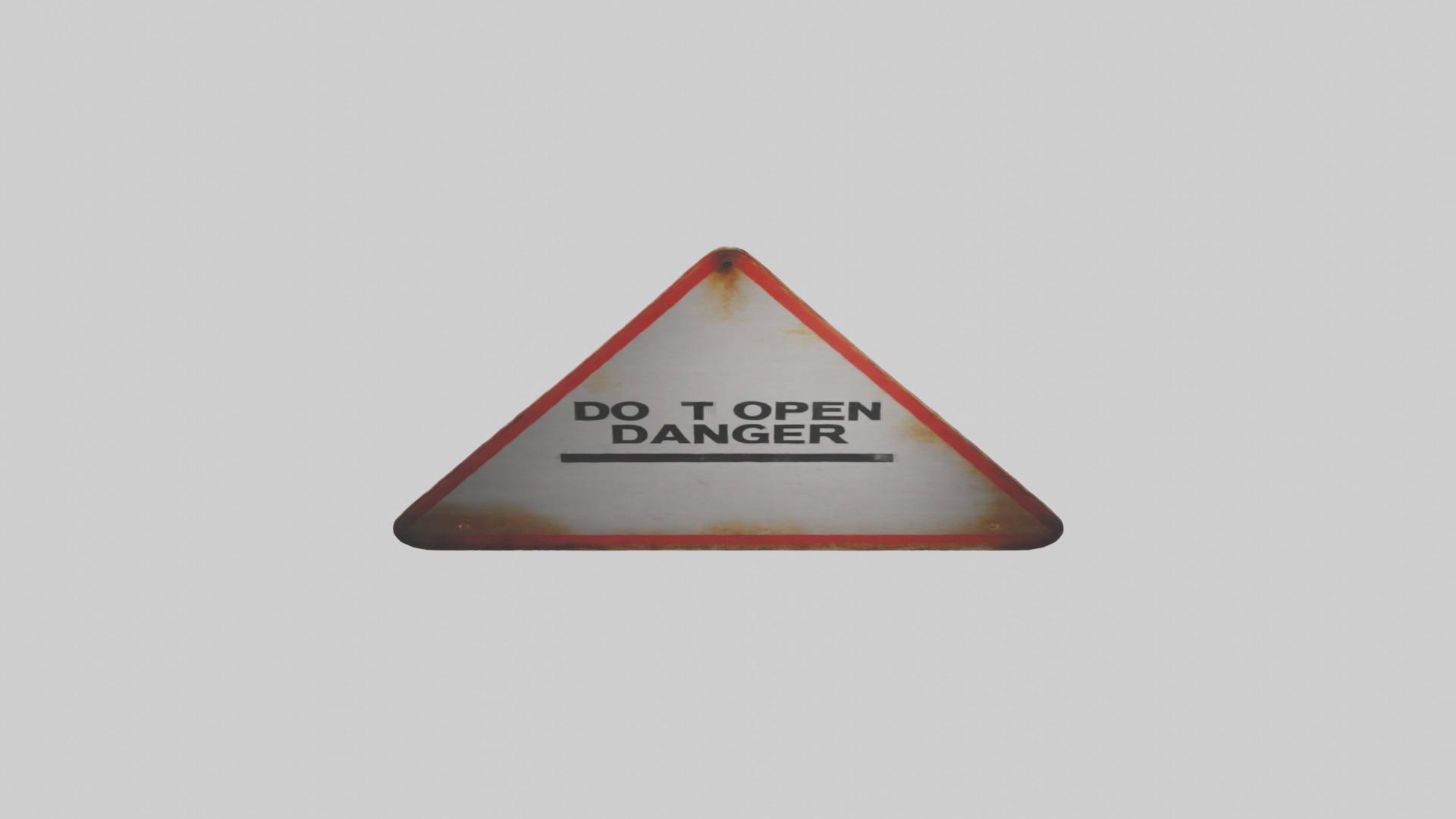 Do Not Open Danger Sign model 3D model_15