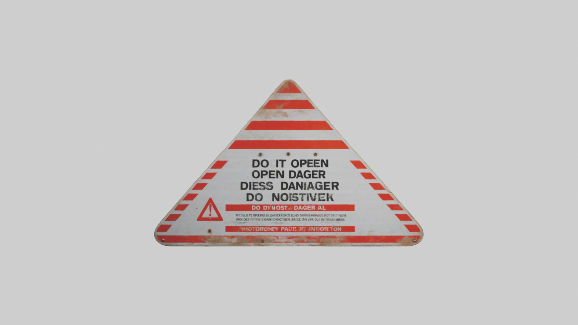 Do Not Open Danger Sign model 3D model_9