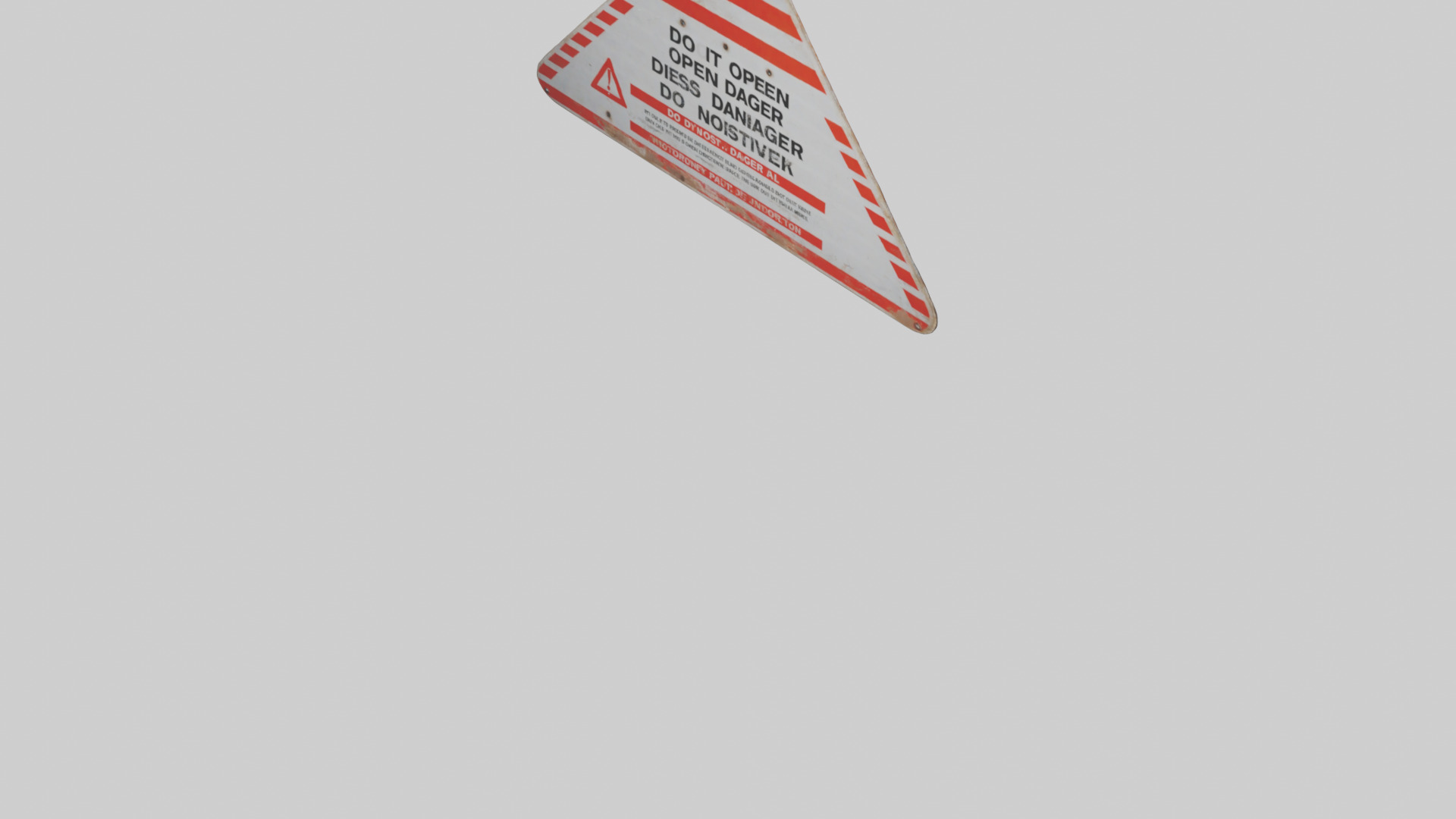 Do Not Open Danger Sign model 3D model_5