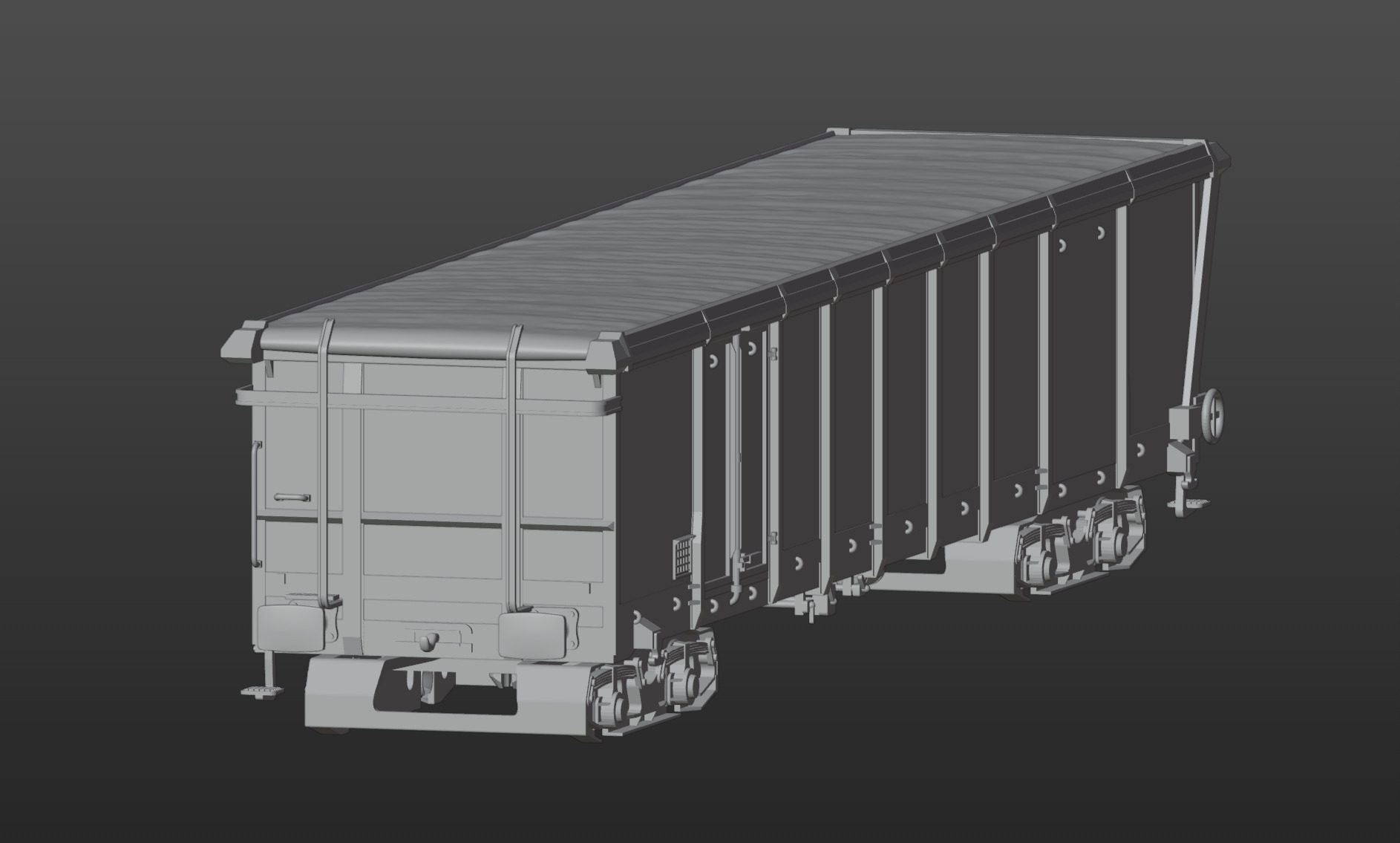Pre supported H0 1-87 scale Tamns 893 freight car 3D print model_11