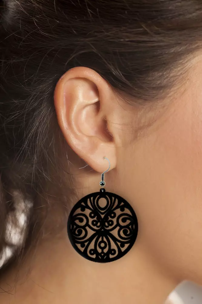 Earrings Modern Minimalist 3D print model_0