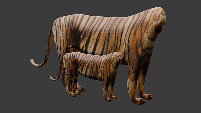 Low Poly Tiger 3D model Low-poly 3D model