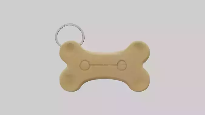 Dog bone keychain model