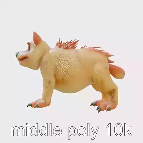 Cartoon Dog Monster Character Model