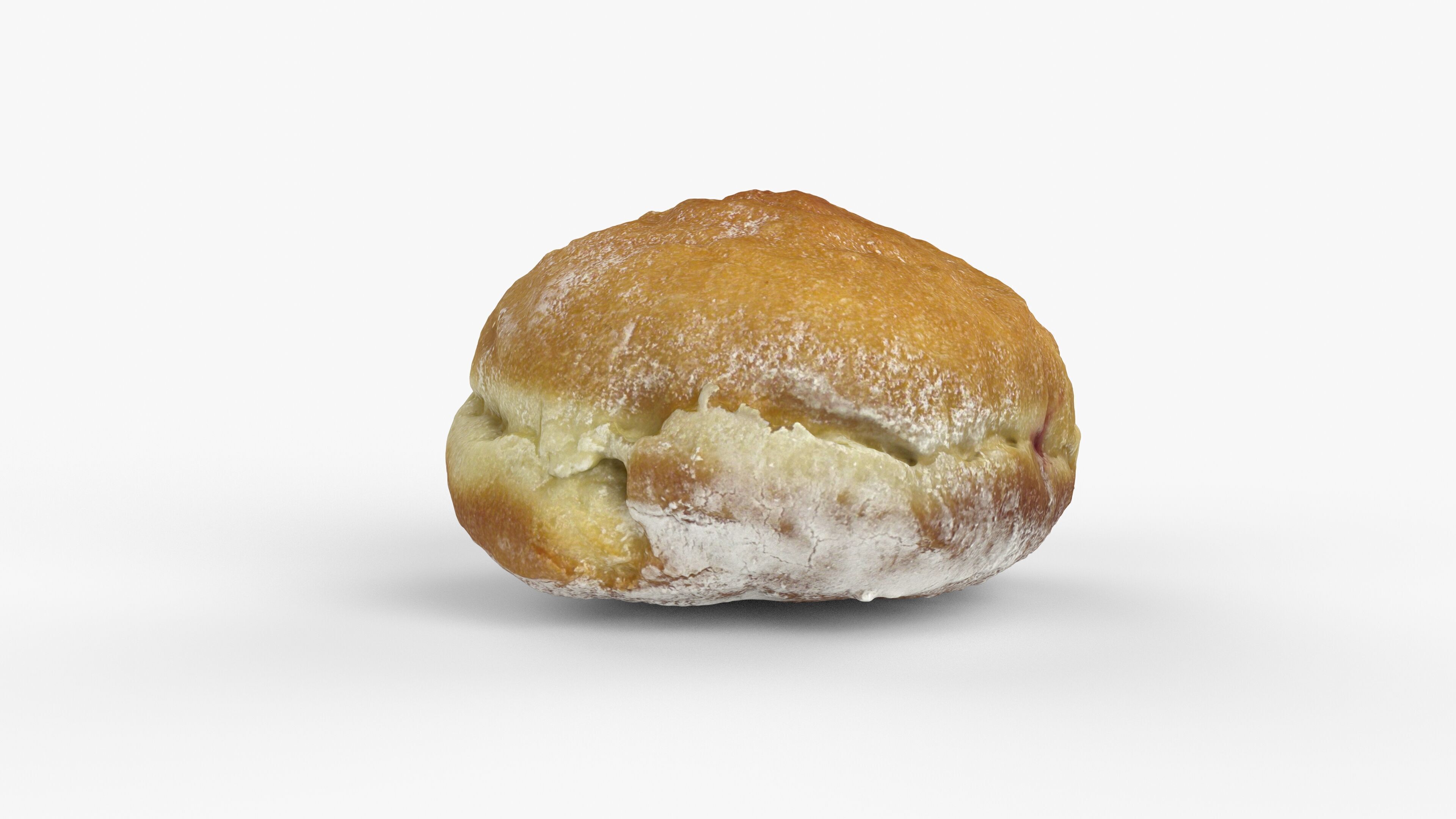 Photorealistic 3D scan of jelly donut or German Jam Doughnut Low-poly 3D model_11