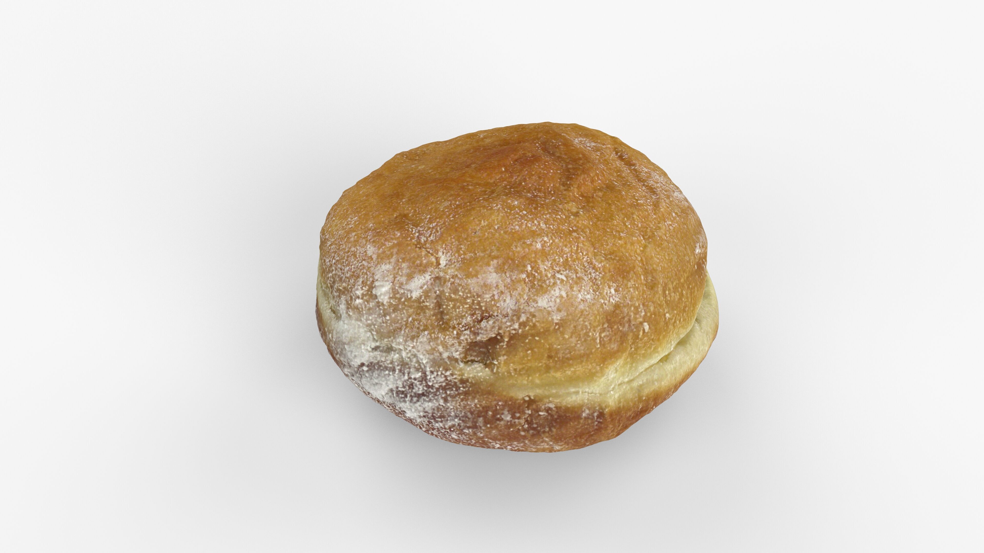 Photorealistic 3D scan of jelly donut or German Jam Doughnut Low-poly 3D model_10