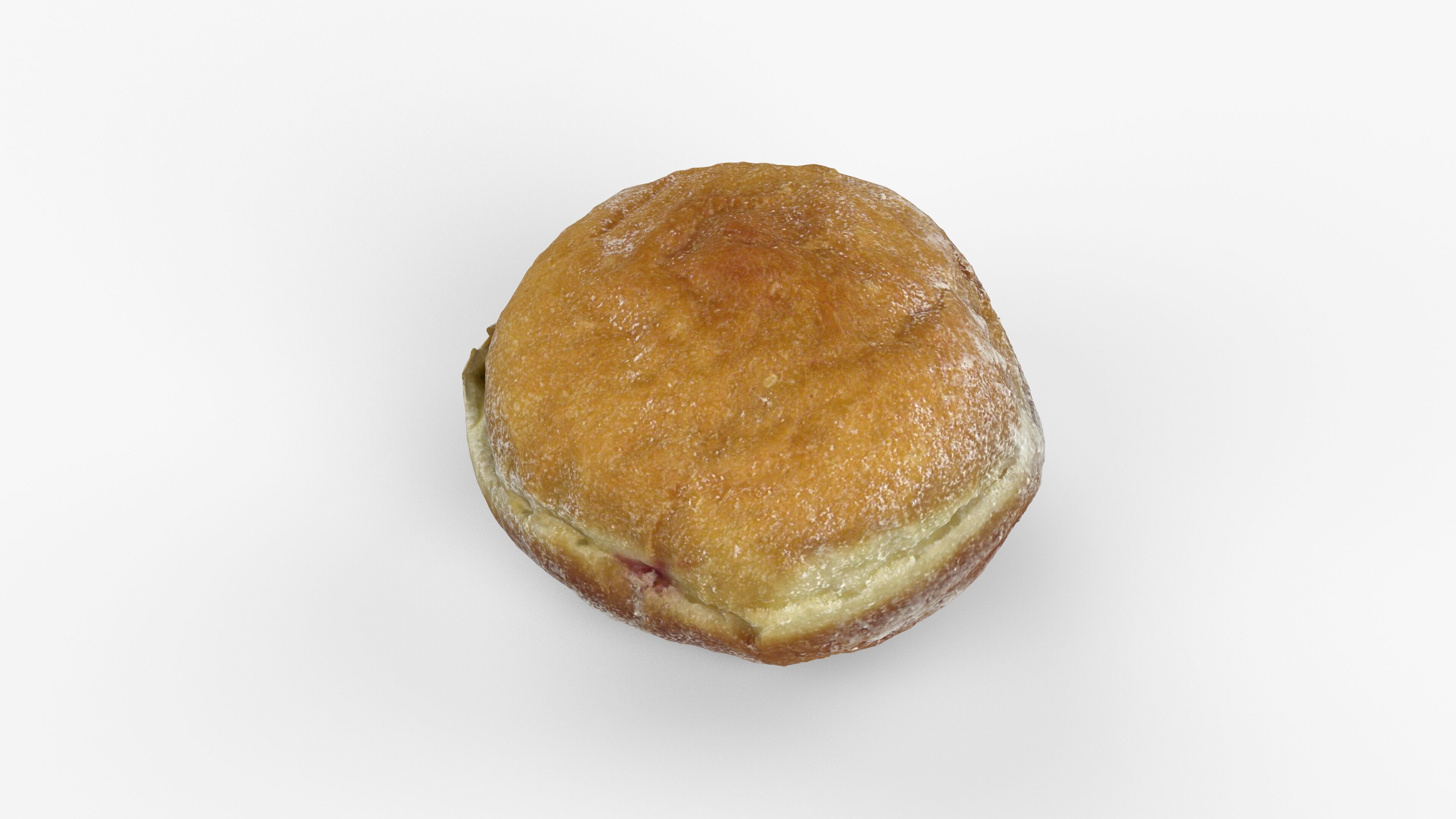 Photorealistic 3D scan of jelly donut or German Jam Doughnut Low-poly 3D model_13
