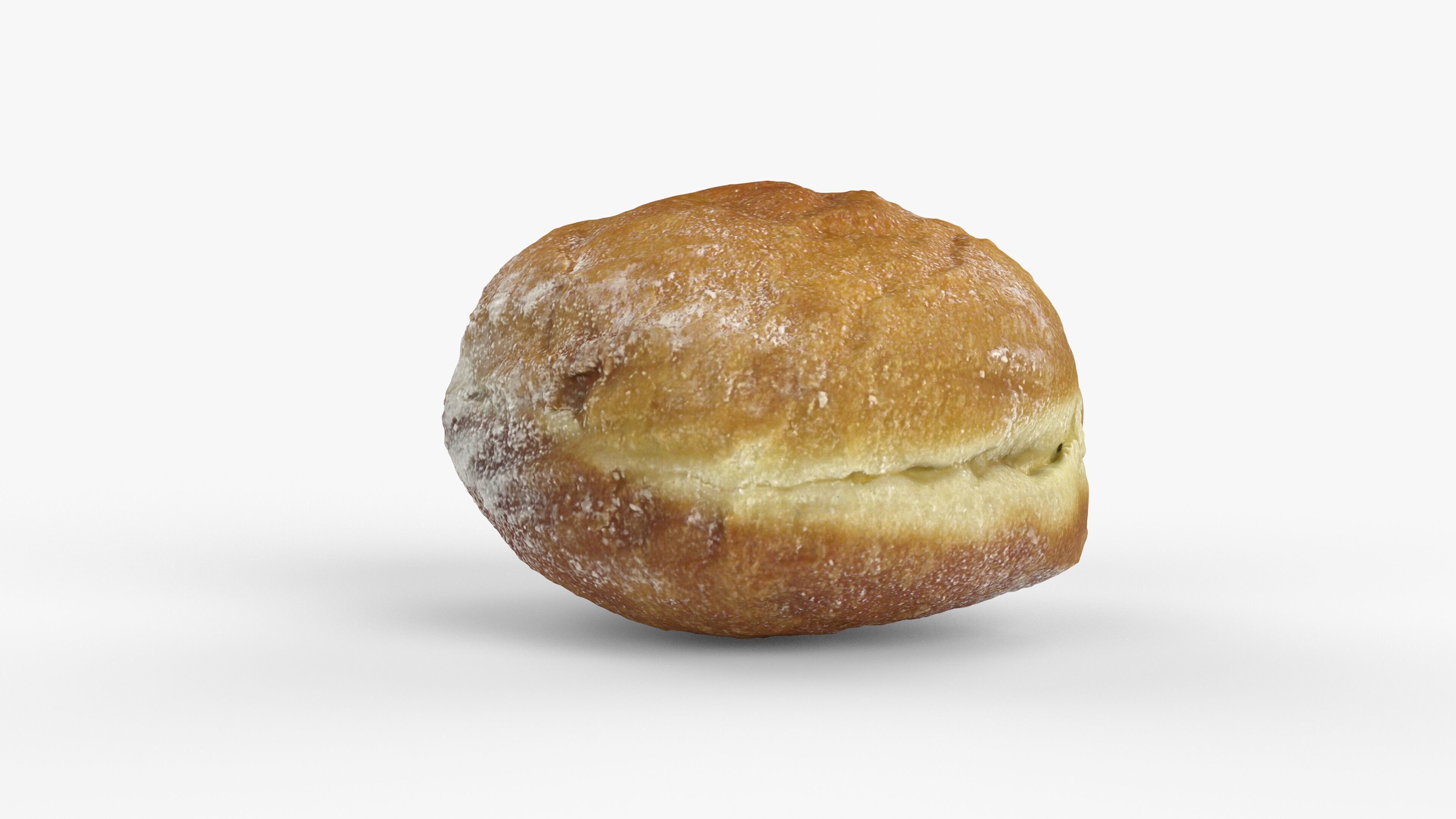 Photorealistic 3D scan of jelly donut or German Jam Doughnut Low-poly 3D model_9