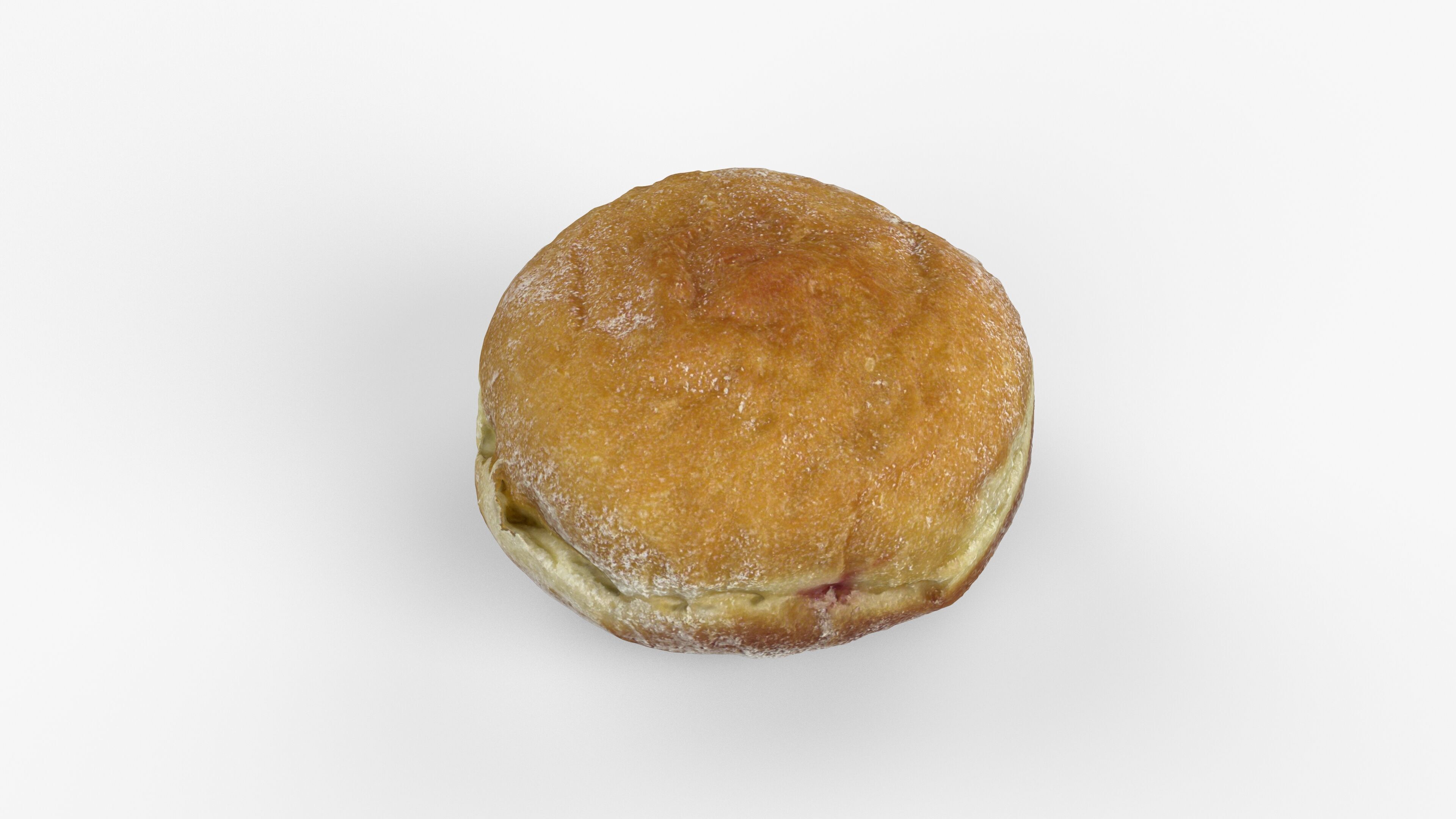 Photorealistic 3D scan of jelly donut or German Jam Doughnut Low-poly 3D model_12