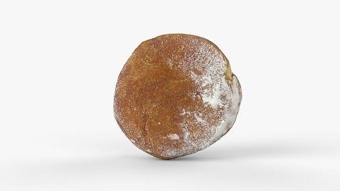 Photorealistic 3D scan of jelly donut or German Jam Doughnut Low-poly 3D model 3