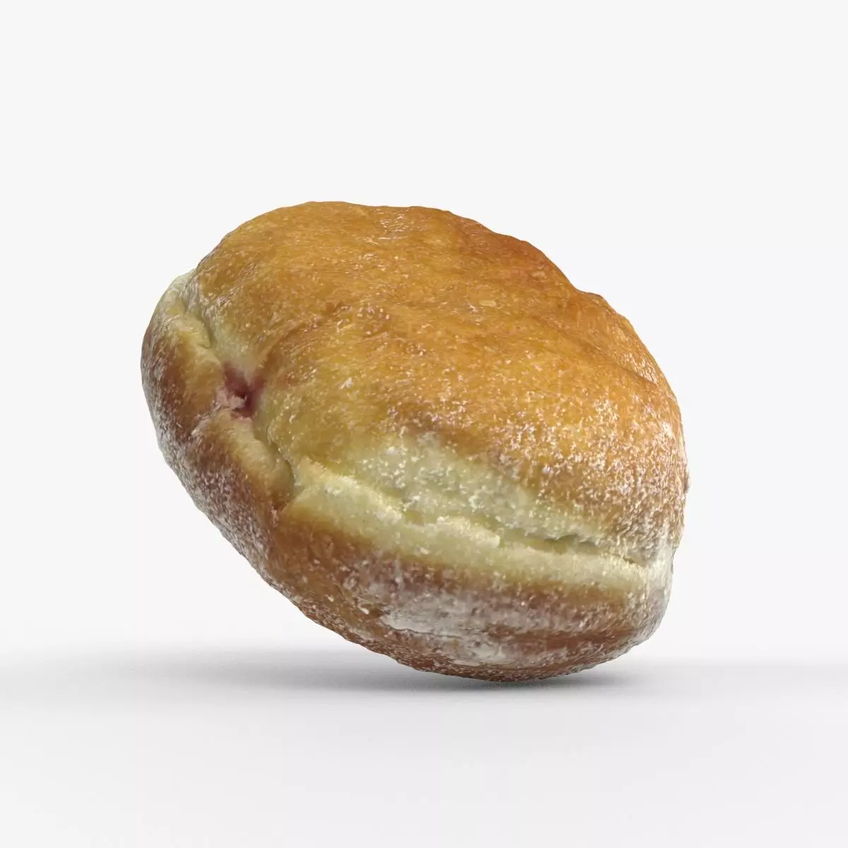 Photorealistic 3D scan of jelly donut or German Jam Doughnut Low-poly 3D model_0