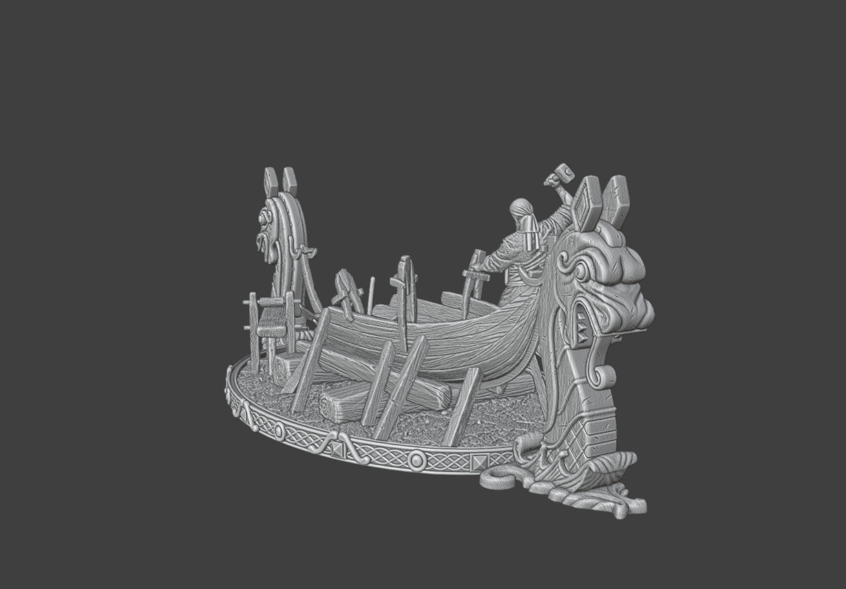 Viking woodworker 3D print model_7