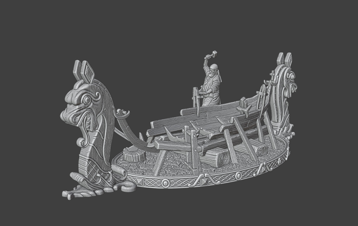 Viking woodworker 3D print model_10