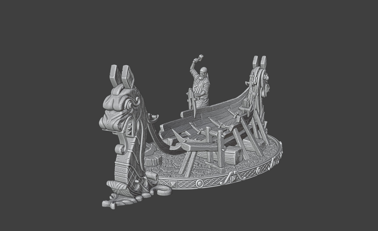 Viking woodworker 3D print model_11