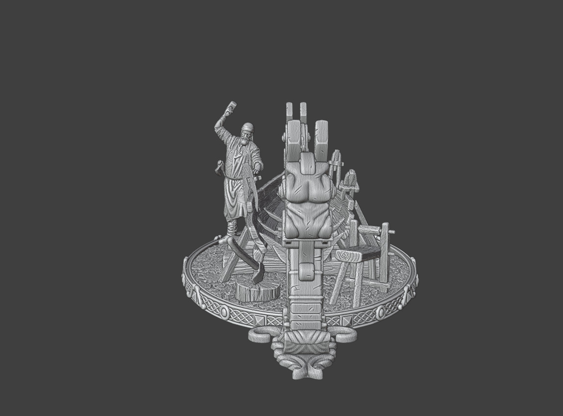 Viking woodworker 3D print model_12