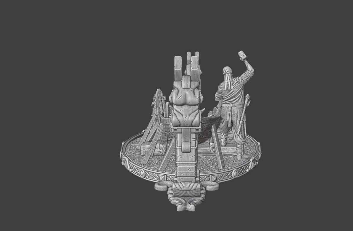 Viking woodworker 3D print model_6
