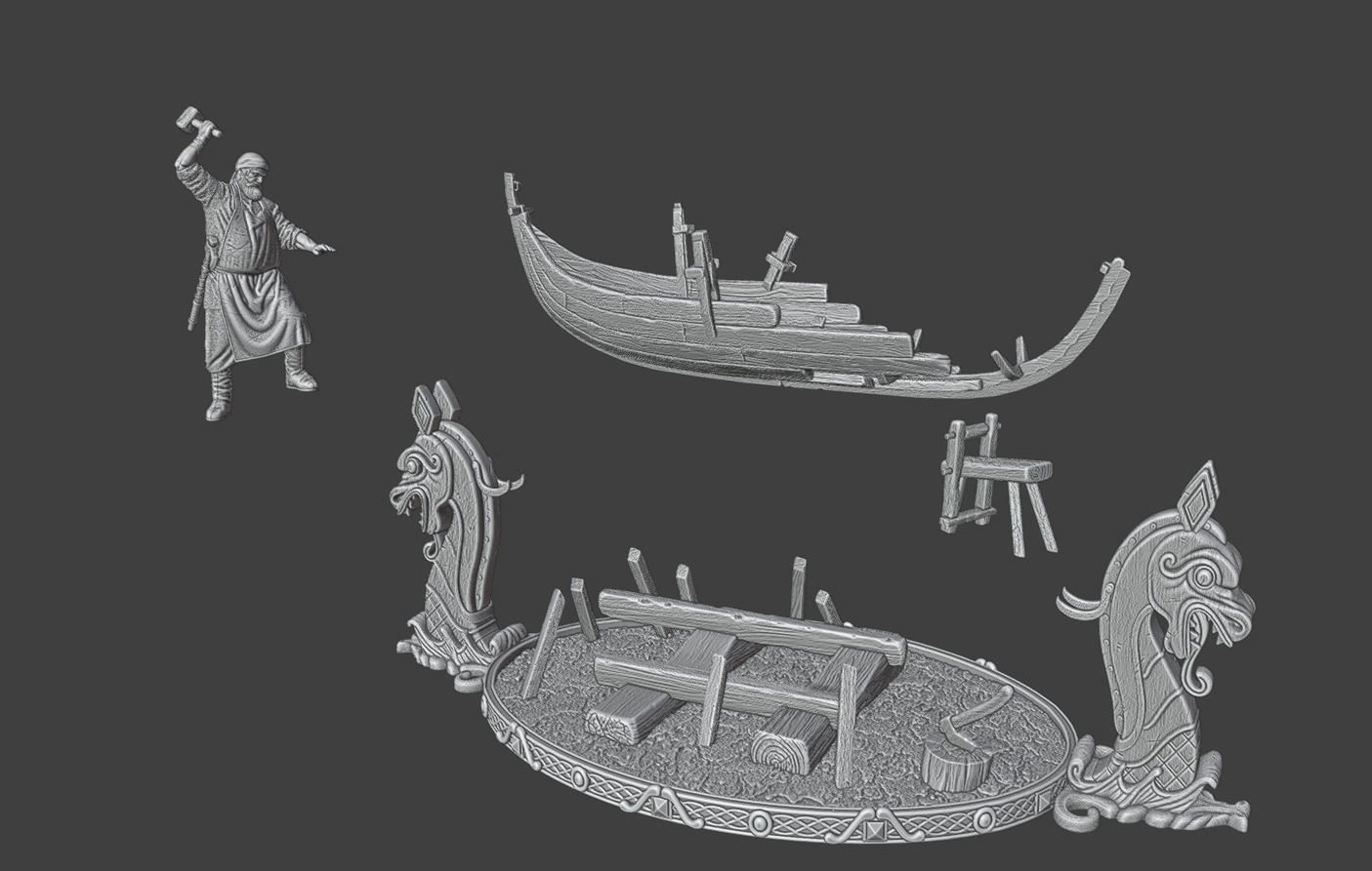 Viking woodworker 3D print model_14