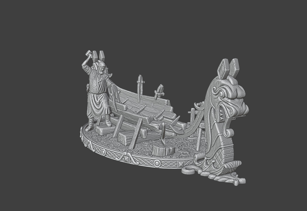 Viking woodworker 3D print model_13