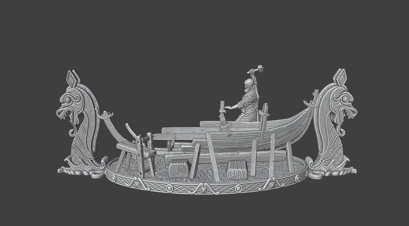 Viking woodworker 3D print model_9