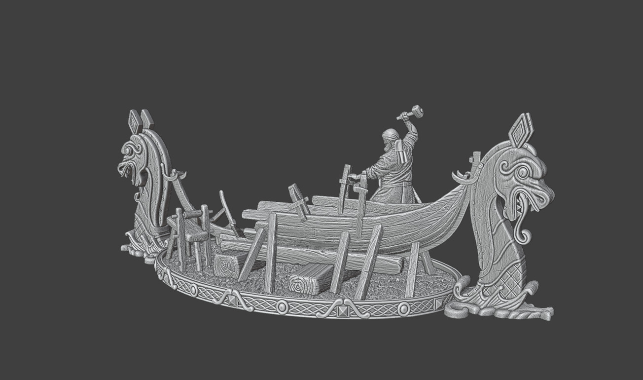 Viking woodworker 3D print model_8