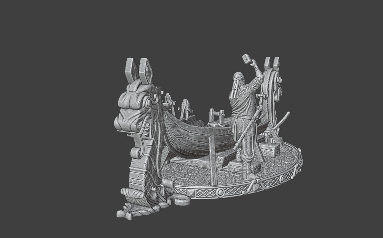 Viking woodworker 3D print model_5