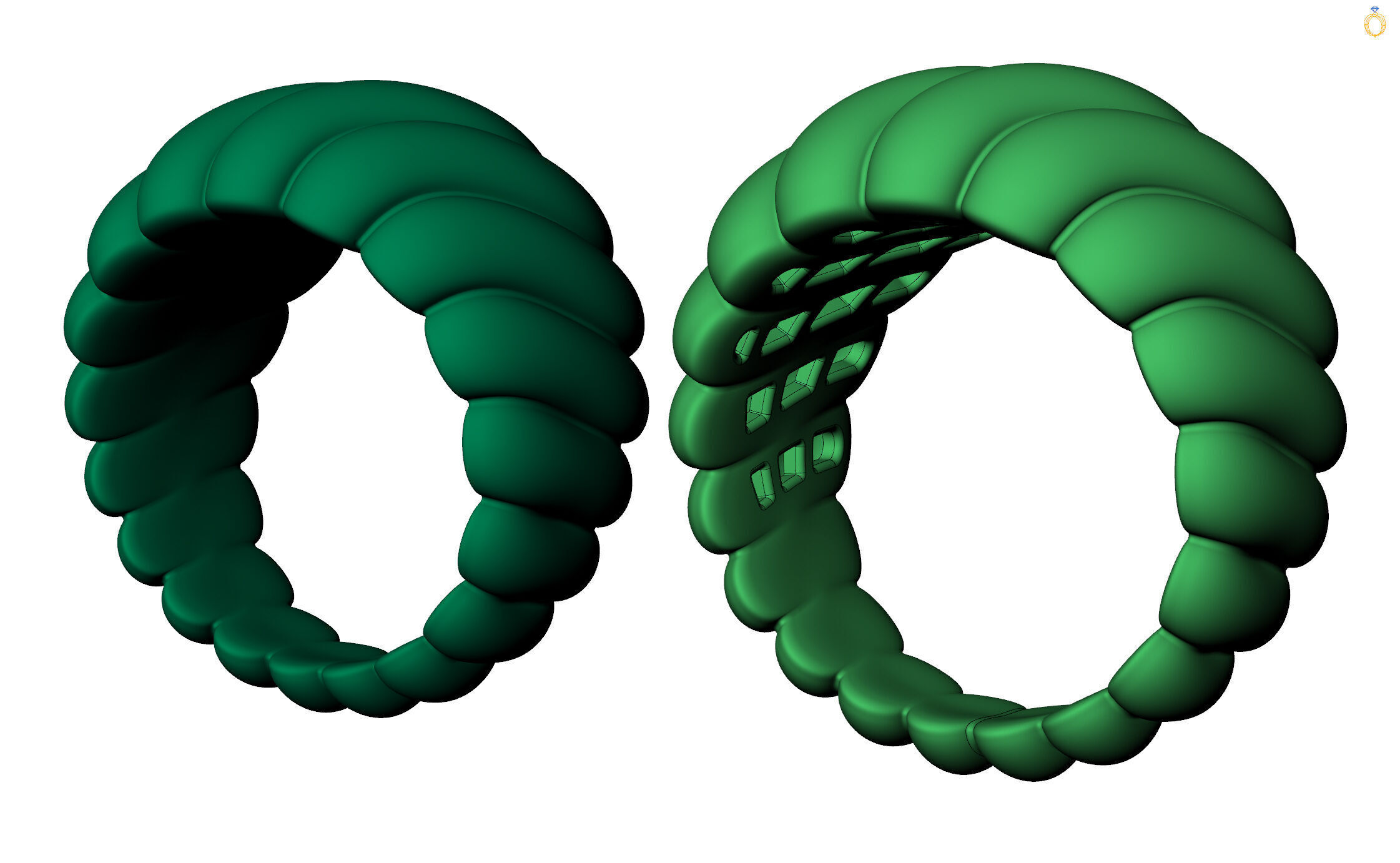 Golden Twirl Elegance 3D print model_7