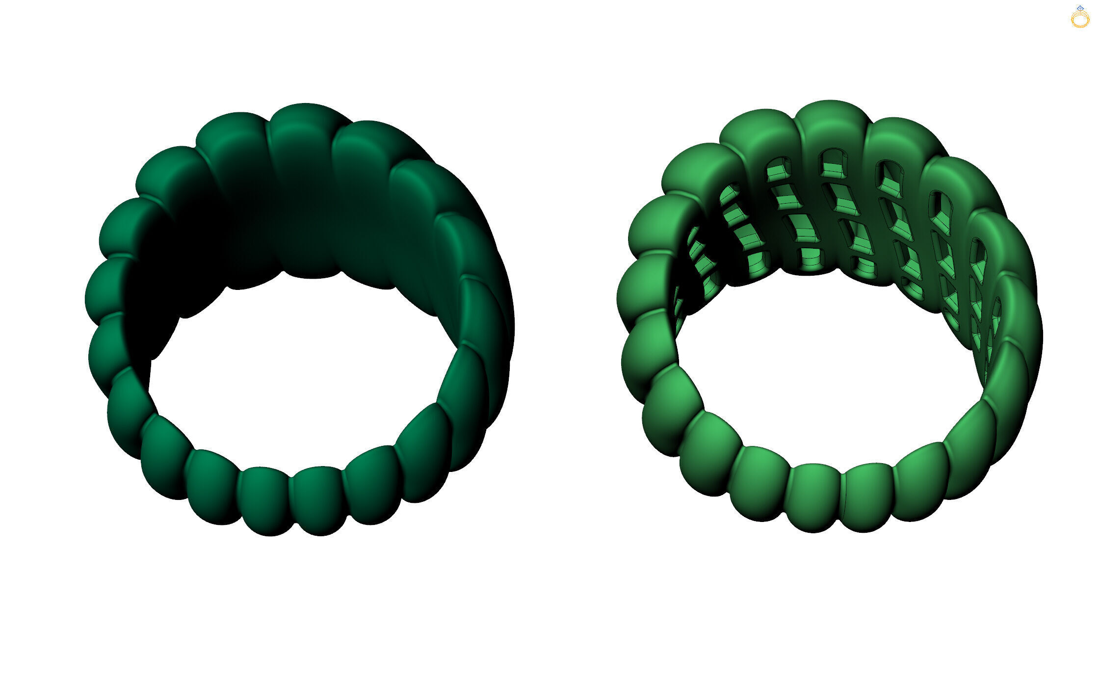 Golden Twirl Elegance 3D print model_8