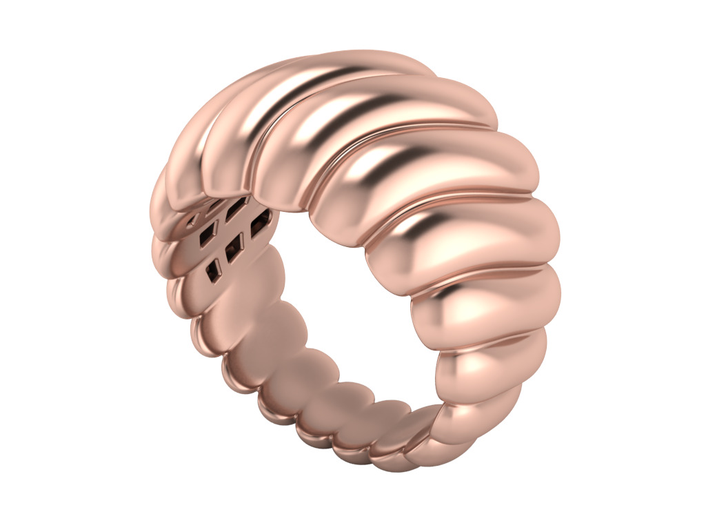 Golden Twirl Elegance 3D print model_19