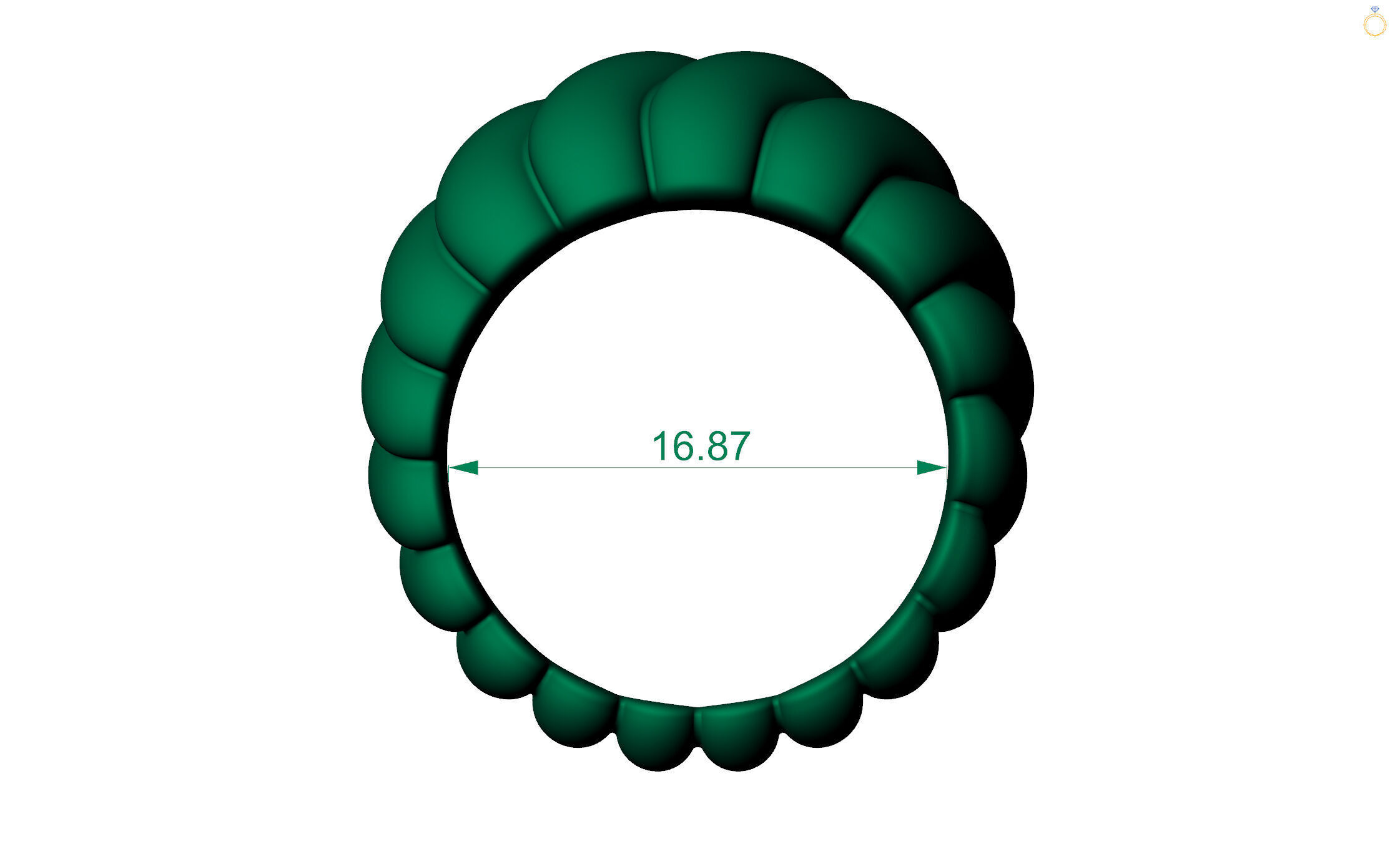 Golden Twirl Elegance 3D print model_5