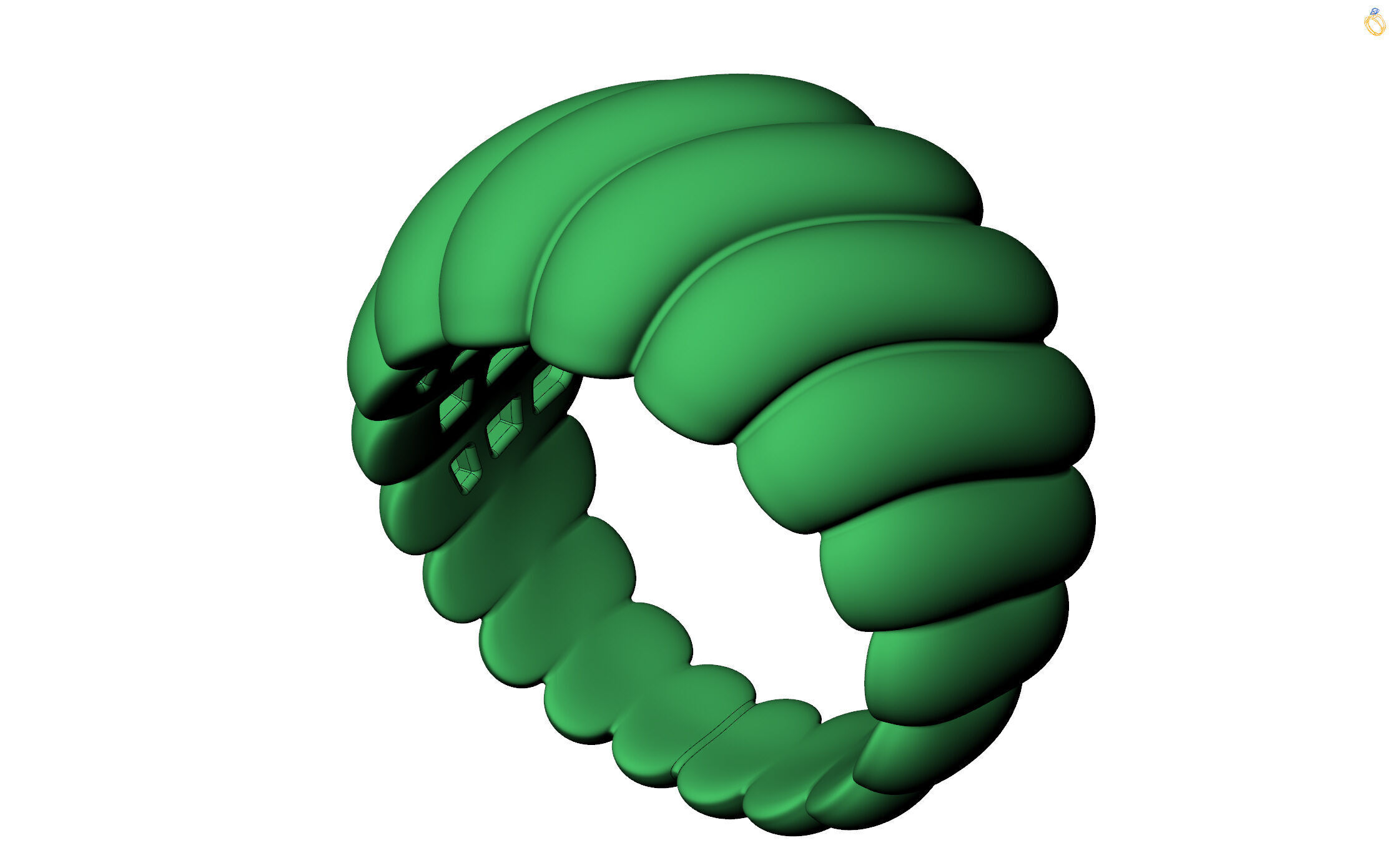 Golden Twirl Elegance 3D print model_10