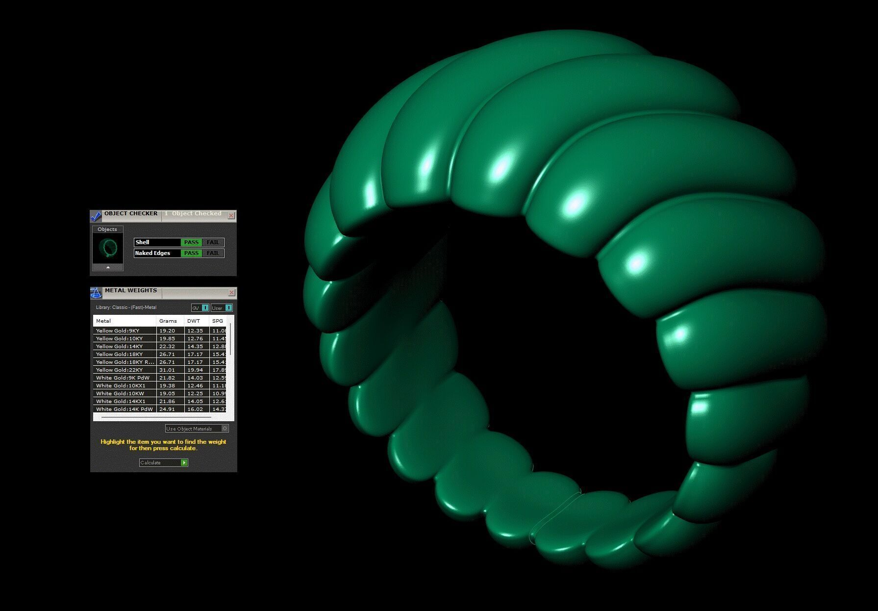 Golden Twirl Elegance 3D print model_12