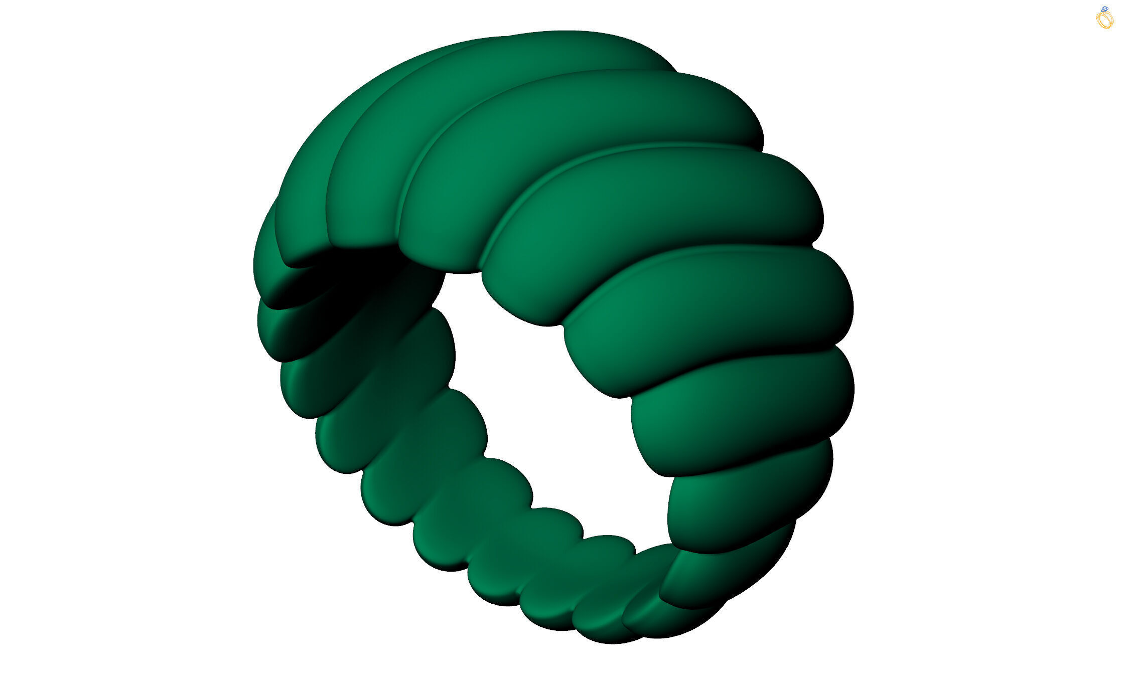 Golden Twirl Elegance 3D print model_9