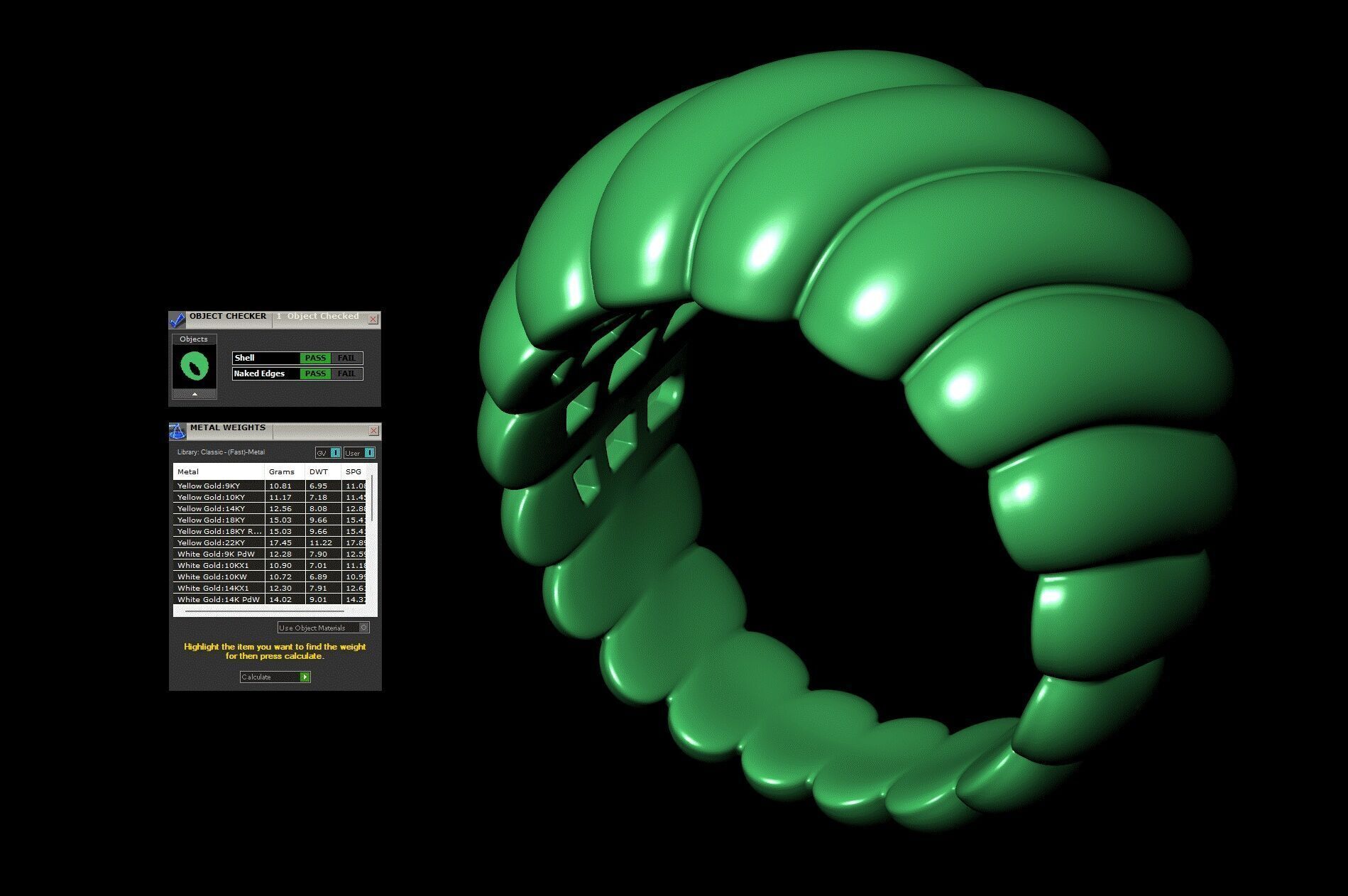 Golden Twirl Elegance 3D print model_11