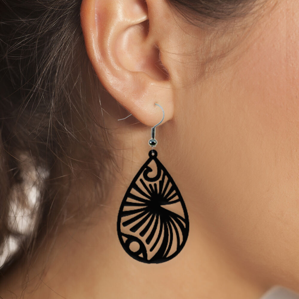 Earrings Modern Minimalist 3D print model_1