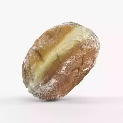 Photorealistic 3D scan of jelly donut or German Jam Doughnut Low-poly 3D model