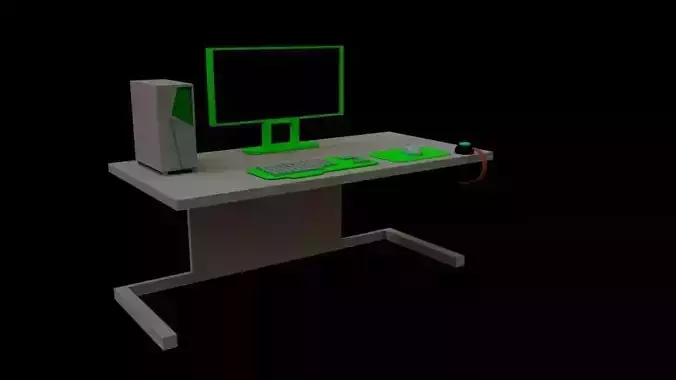 Pc work shop low poly
