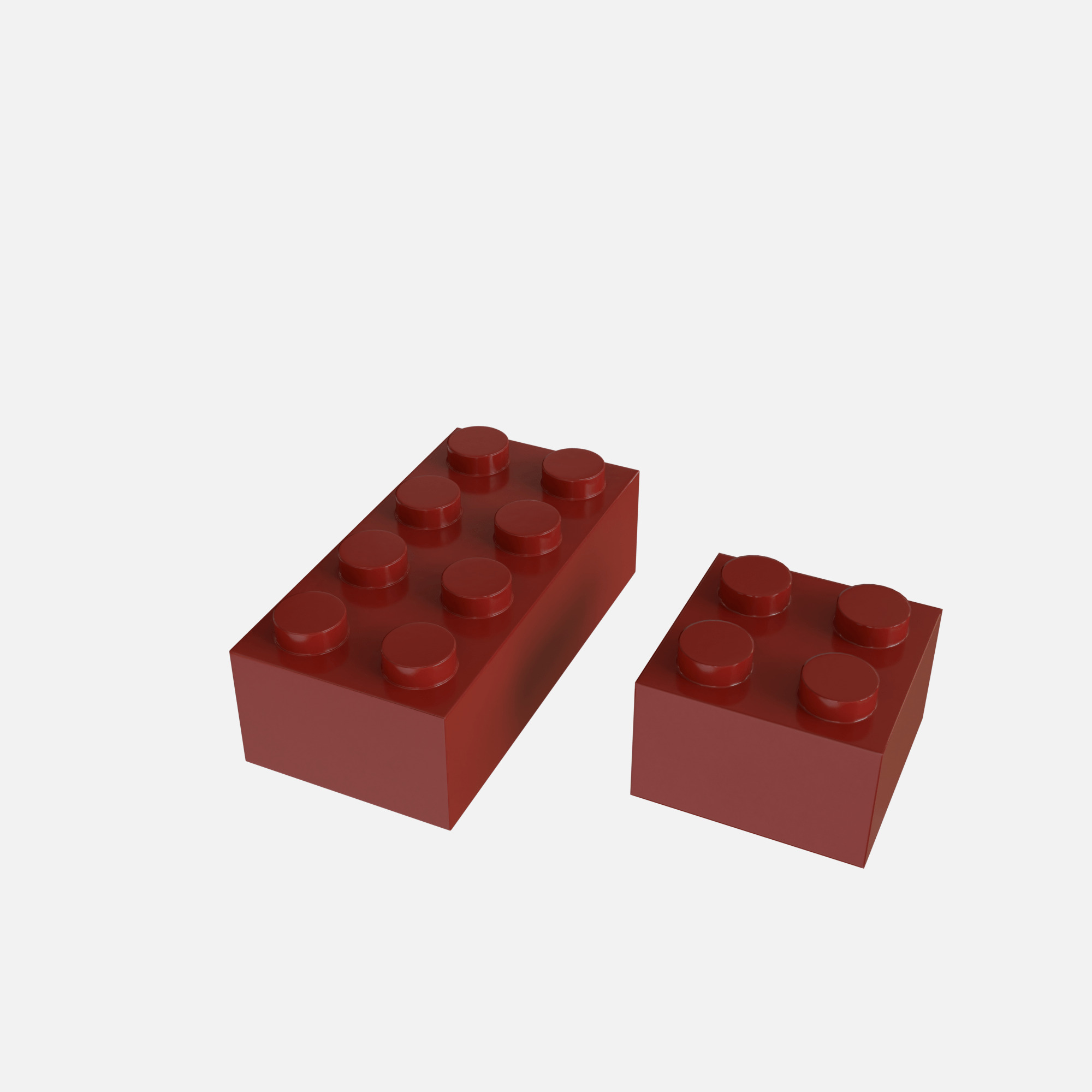 Lego bricks Low-poly 3D model_3
