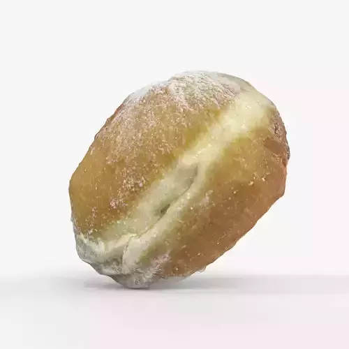 Photorealistic 3D scan of jelly donut or German Jam Doughnut