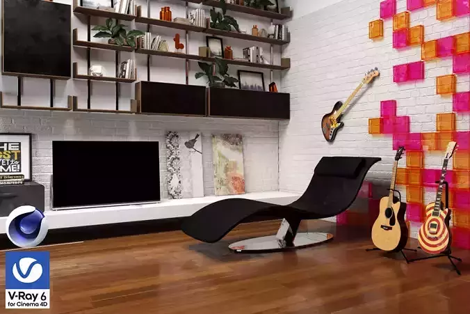 Living Room 05 - Vray6 - C4D