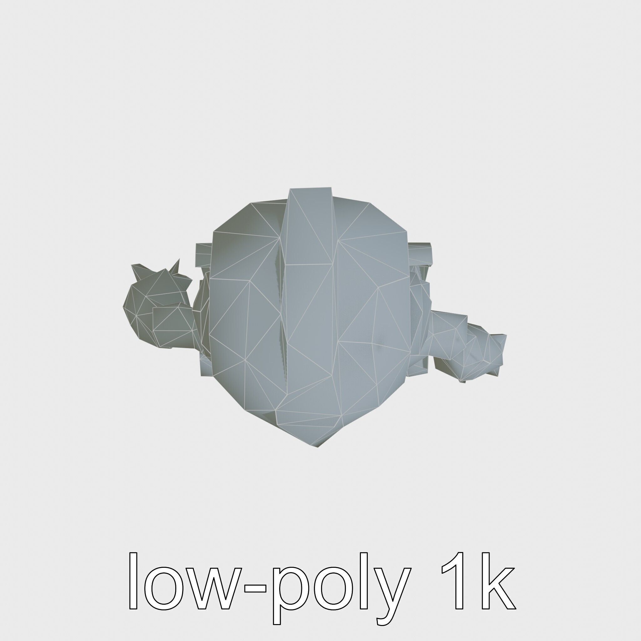 Stylish Toy Robot Assistant with Neon Indicators Low-poly 3D model_21