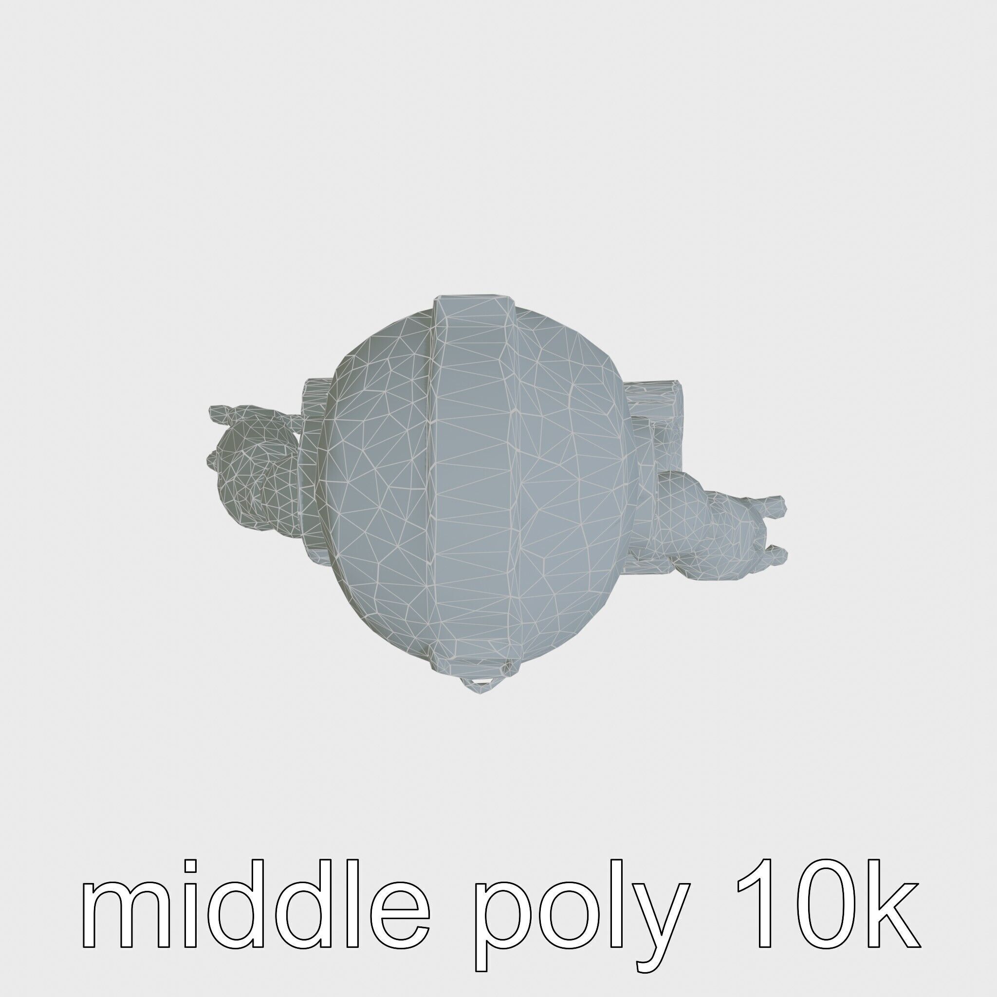 Stylish Toy Robot Assistant with Neon Indicators Low-poly 3D model_19