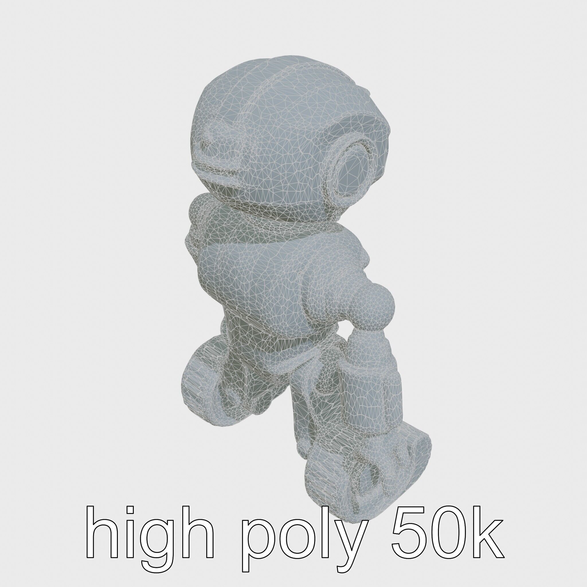 Stylish Toy Robot Assistant with Neon Indicators Low-poly 3D model_23