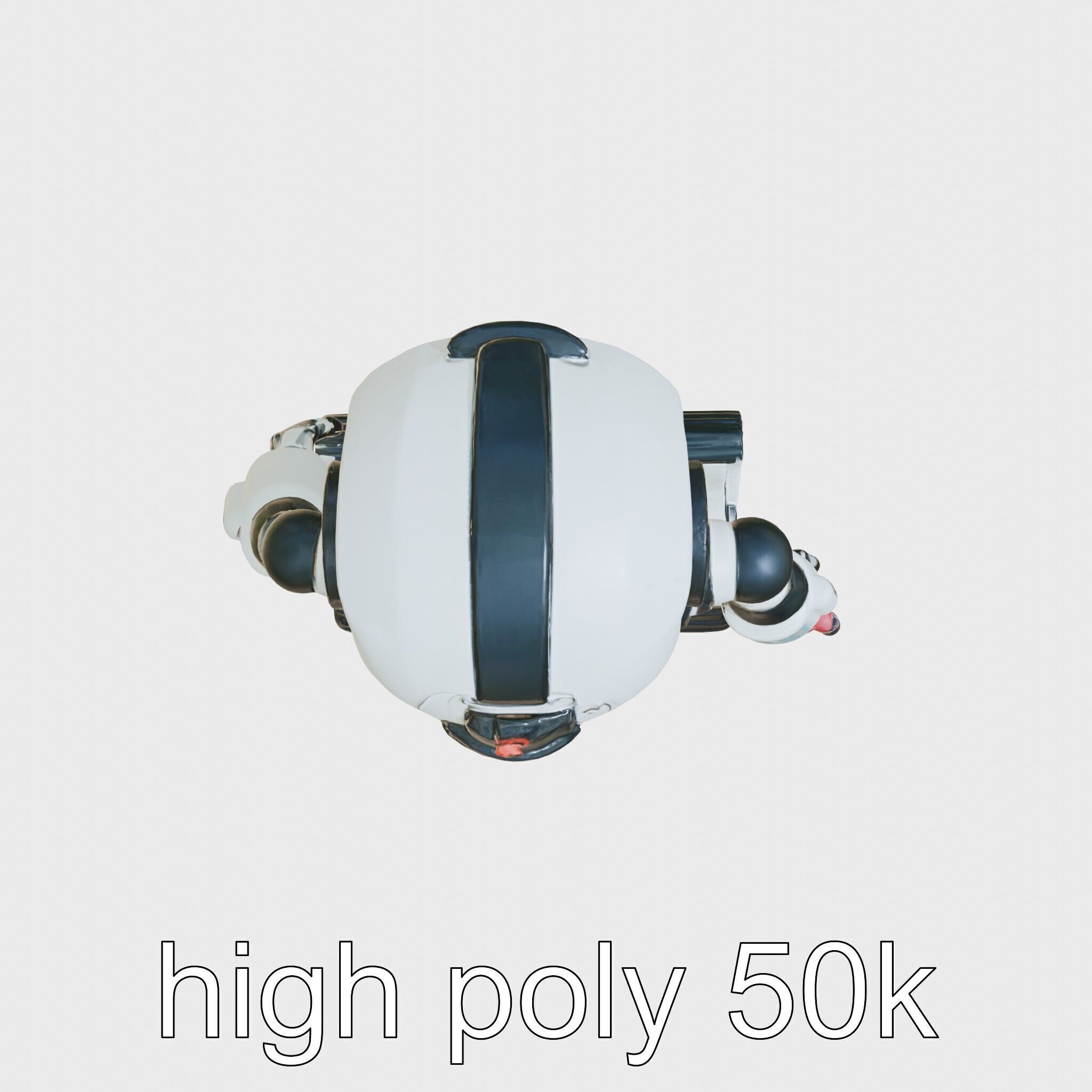 Stylish Toy Robot Assistant with Neon Indicators Low-poly 3D model_29