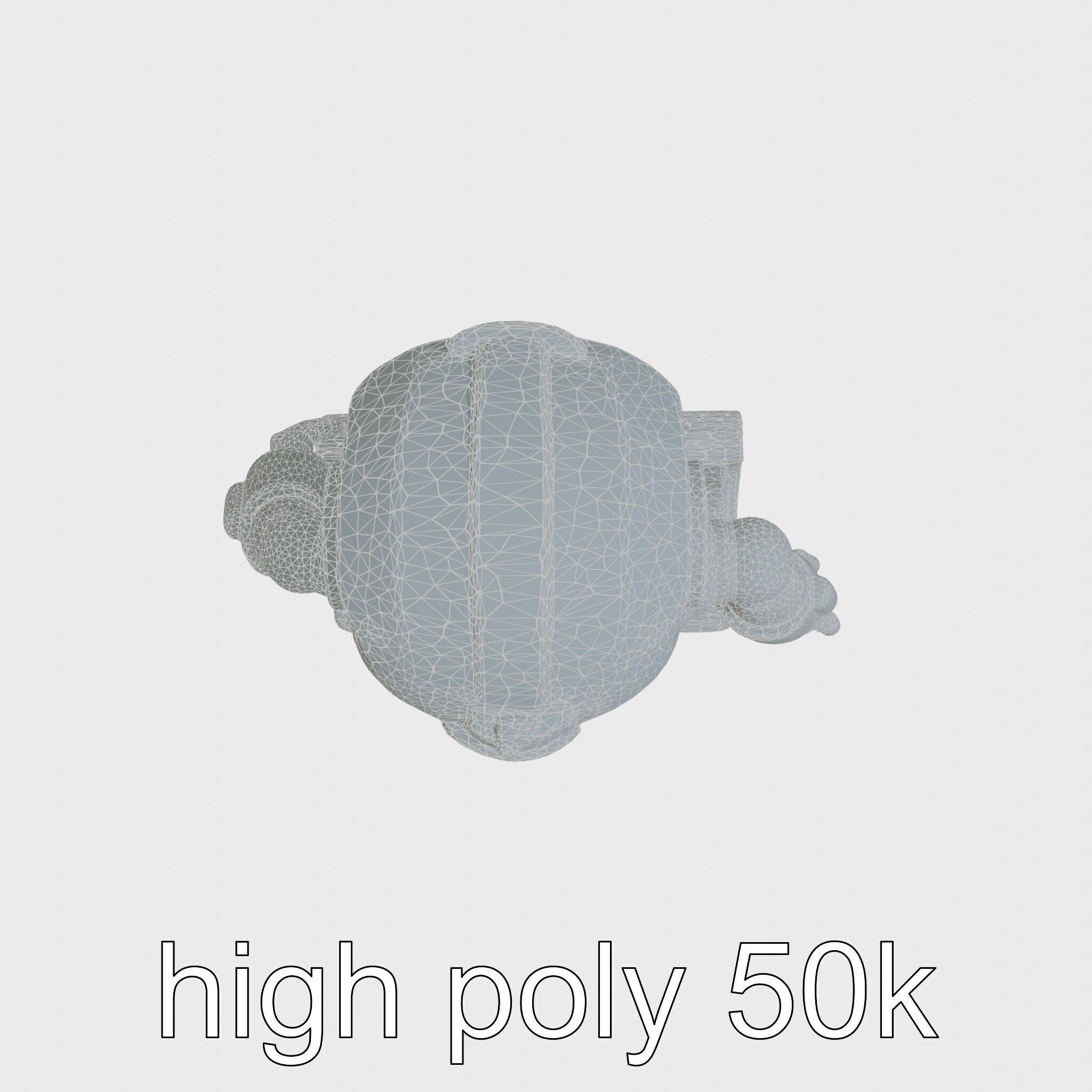 Stylish Toy Robot Assistant with Neon Indicators Low-poly 3D model_30