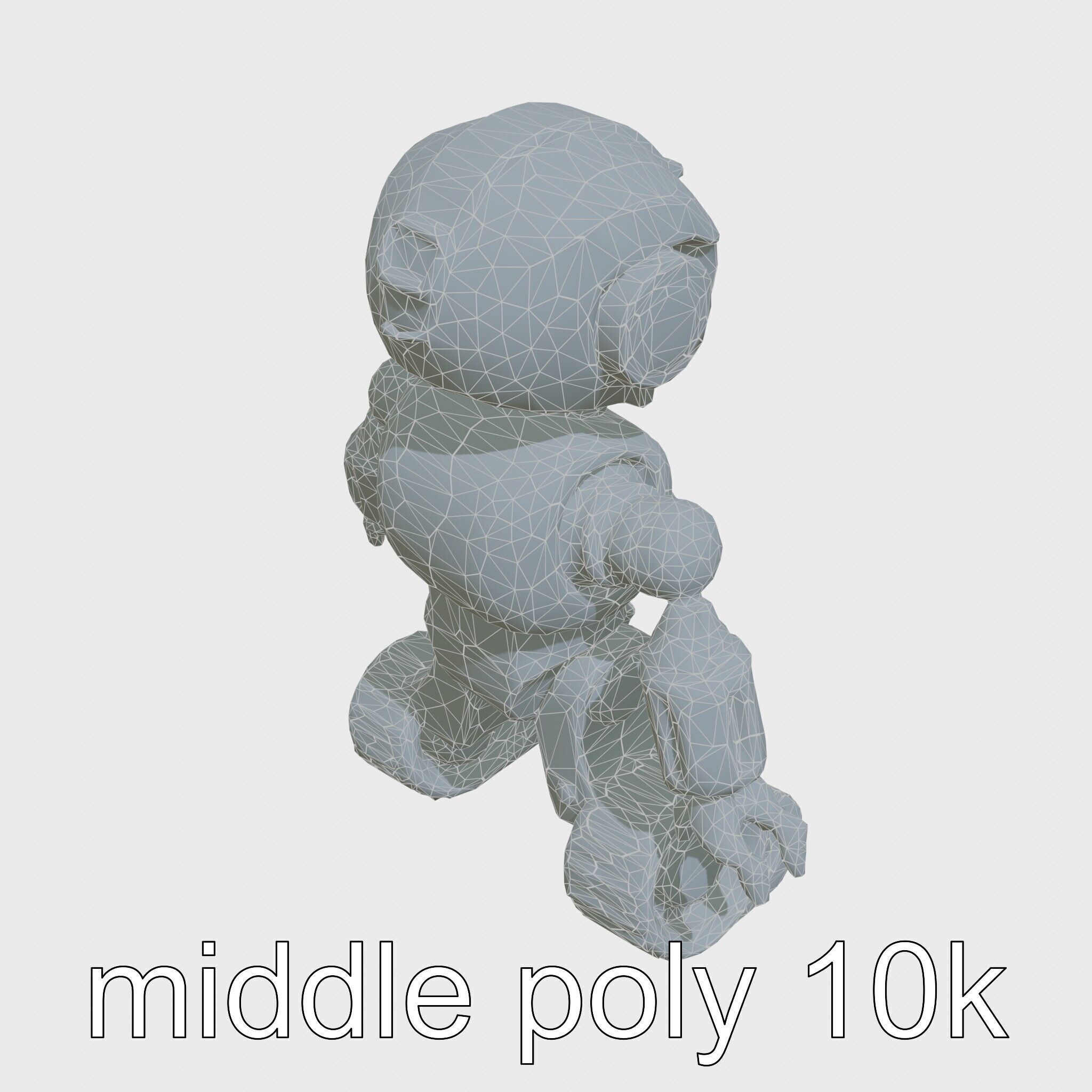 Stylish Toy Robot Assistant with Neon Indicators Low-poly 3D model_31