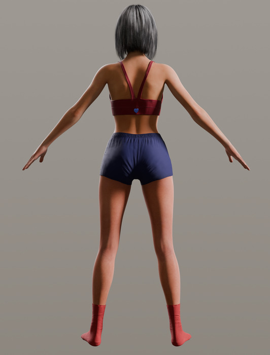 Female model 3D model_1